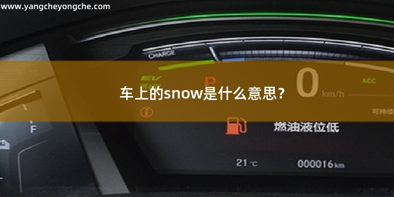 车上的snow指的是什么意思？